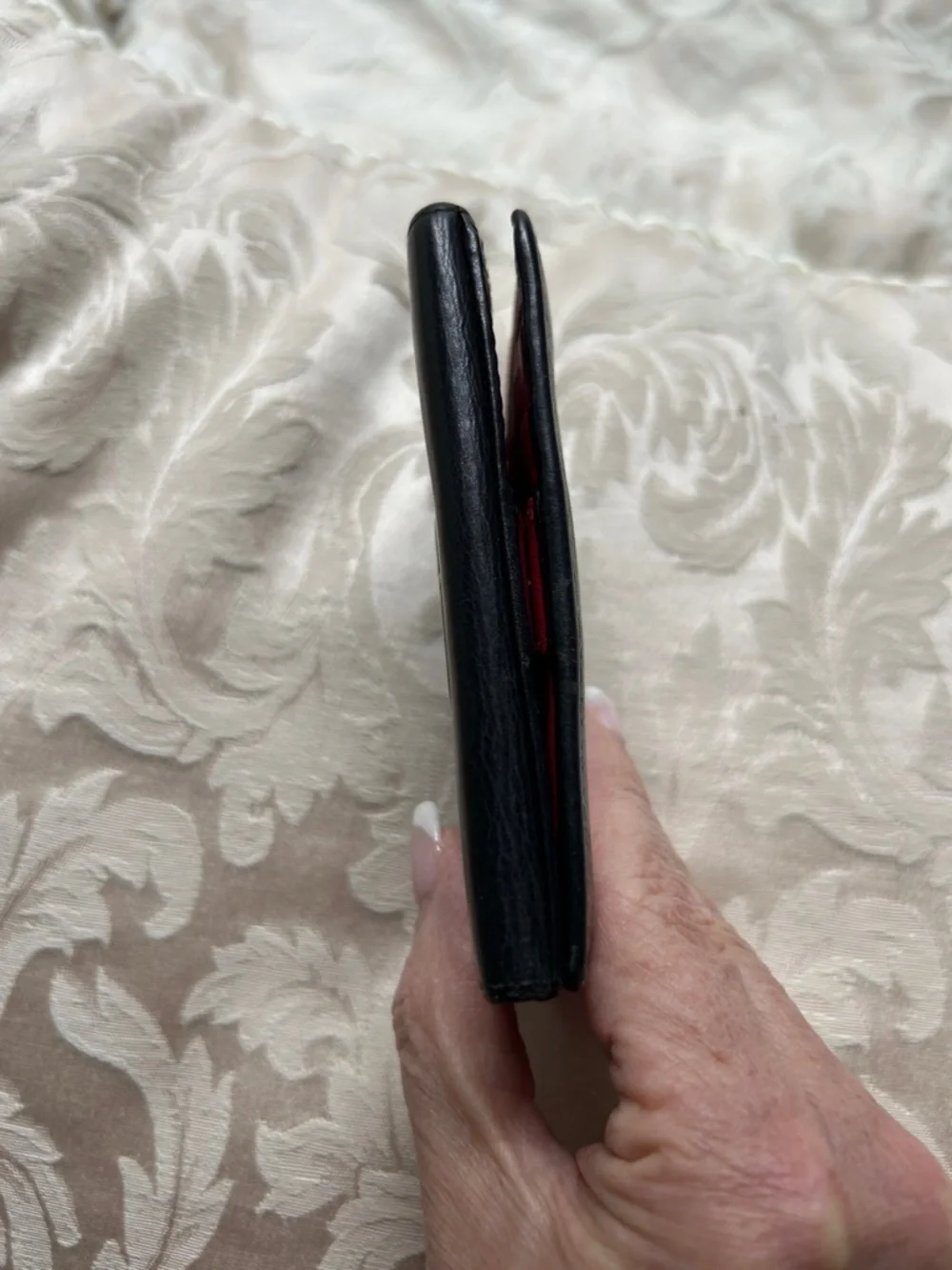 7032. Authentic Christian Dior Black Leather Wallet w/COA. Soft buttery leather.